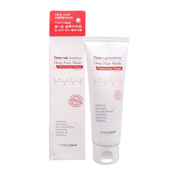 Sữa Rửa Mặt Angel's Liquid 120ml Tone-Up Glutathione Deep Pore Wash
