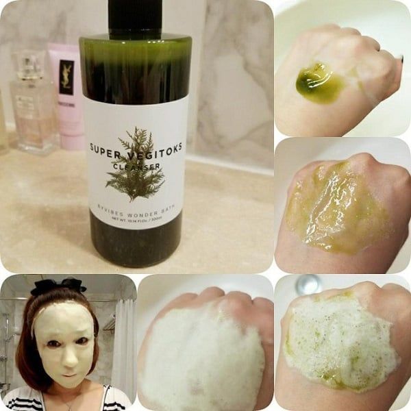 Sữa Rửa Mặt Rau Củ BYVIBES WONDER BATH Super Green Vegitoks Cleanser 300ml