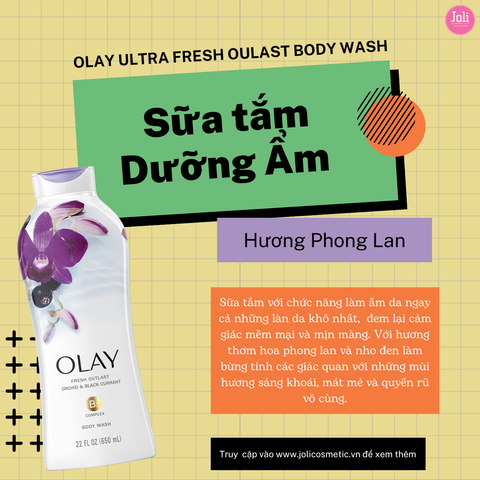 Sữa Tắm Tươi Mát Dài Lâu Olay Soothing Orchid & Black Currant Body Wash 364ml