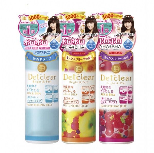 Tẩy tế bào chết Detclear Meishoku Bright& Peel Fruits Peeling Jelly 180ml