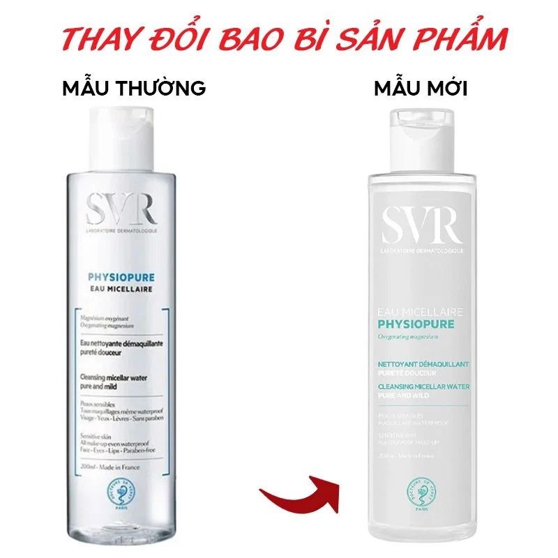 Nước Tẩy Trang Dành Cho Da Nhạy Cảm SVR Physiopure Eau Micellaire