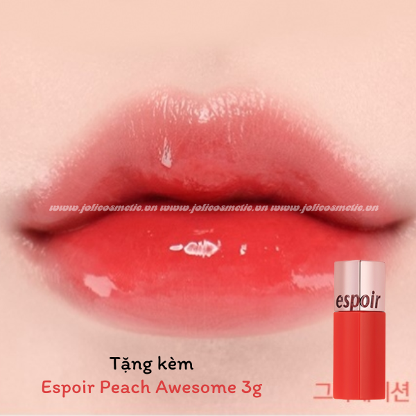 Set Son Kem Espoir Couture Lip Tint Shine 8.5g + Tặng Son Bóng Espoir Peach Awesome 3g