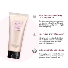 Kem Ủ Trắng Da Body, Tẩy Da Chết Weilaiya Niacinamide Brightening Scrub 200ml