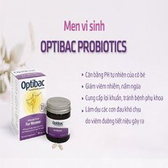 Men Vi Sinh Trị Viêm Vùng Kín Dành Cho Nữ OptiBac Probiotics For Women 30 Viên