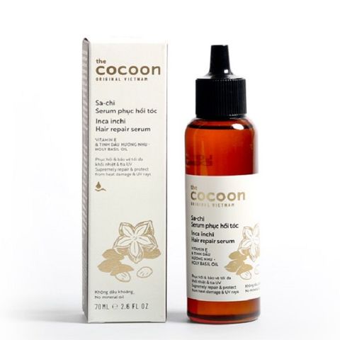 Tinh Chất Phục Hồi Tóc Tinh Dầu Sachi The Cocoon Inca Inchi Hair Repair Serum 70ml