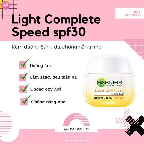 Kem Dưỡng Serum Sáng Da Ban Ngày Garnier Light Complete Vitamin C Serum Cream SPF30 50ml