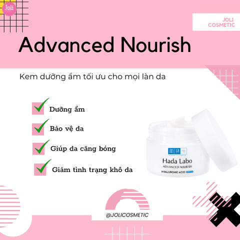 Kem Dưỡng Ẩm Cho Mọi Loại Da Hada Labo Advanced Nourish Hyaluronic Acid Cream 50g