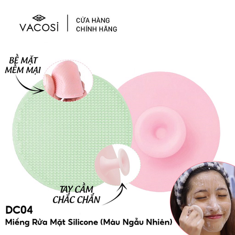 Miếng Rửa Mặt Vacosi DC04 Silicone Cleansing Pad 1 Miếng Silicone Cleansing Pad