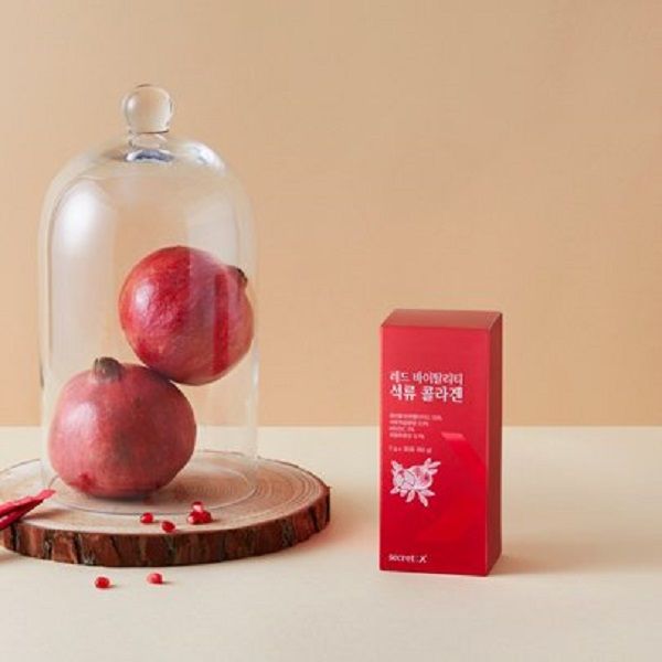 Tinh chất Collagen Lựu dạng bột giúp trẻ hoá da Secret X Red Vitality Pomegranate Collagen (2g x 30 gói)