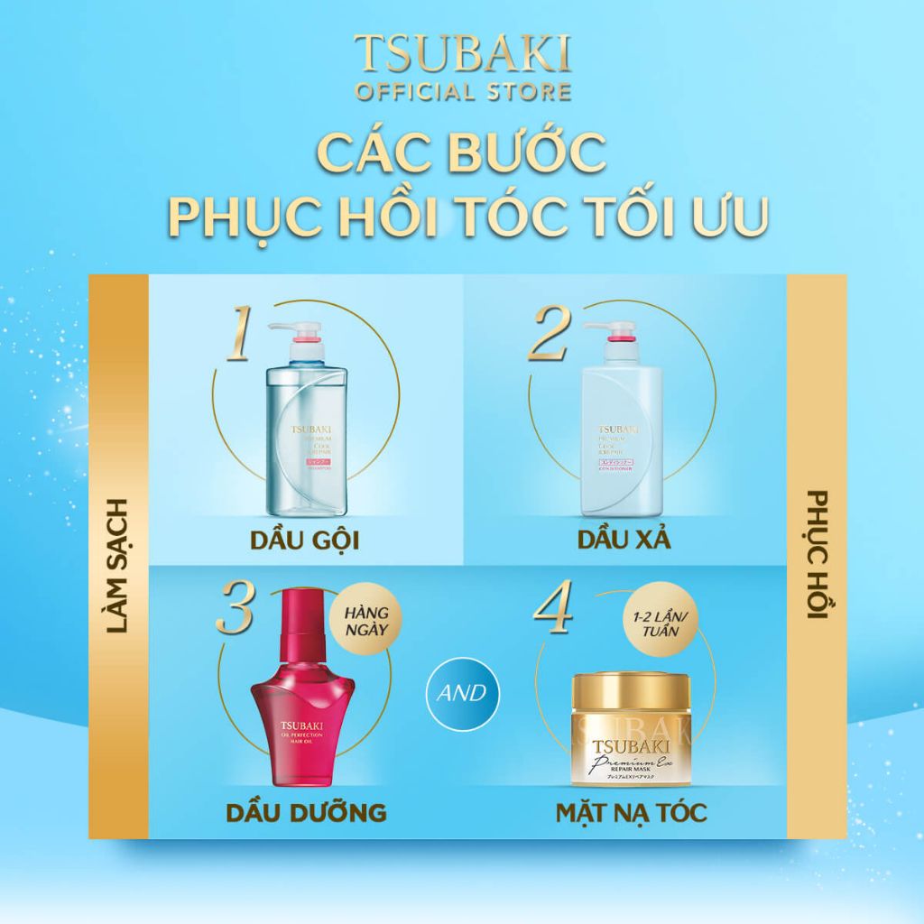 Dầu Xả Sạch Dầu Mát Lạnh Tsubaki Premium Cool & Repair 490ml