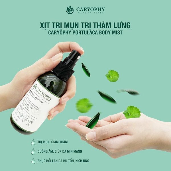 Xịt Giảm Mụn Lưng Caryophy Portulaca Body Mist 150ml