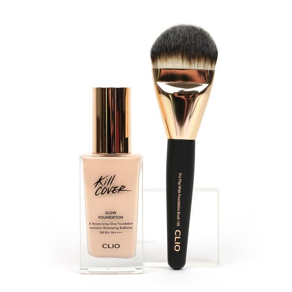 Kem Nền Clio Kill Cover Glow Foundation SPF50+ PA++++ 38g (Tặng Kèm Cọ)