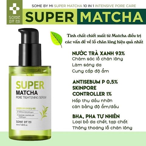 Tinh Chất Làm Se Khít Lỗ Chân Lông Some By Mi Super Matcha Pore Tightening Serum 50ml