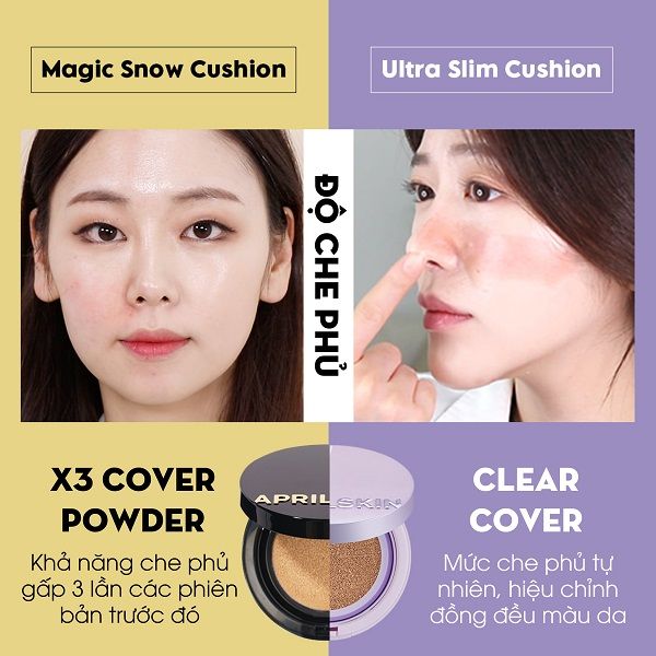 Phấn Nước April Skin Ultra Slim Cushion SPF50+/PA+++ (Tặng Kèm Lõi)