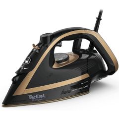 Bàn là hơi nước Tefal FV8064 Puregliss 3000W Made in France màu vàng đen Model 8/2022