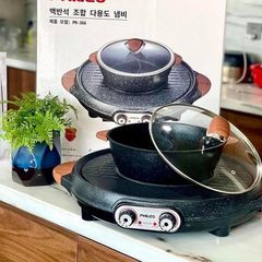 Bếp lẩu 2 ngắn kèm nướng Phileo - Korea