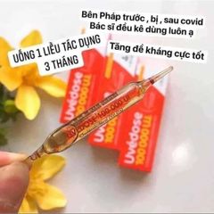 Ống uống Vitamin D3 Uvedose 100.000IU liều cao của Pháp