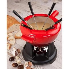 Bộ nồi ăn lẩu kèm bếp 9 món Le Creuset Fondue-Set M Holzgriff 2L