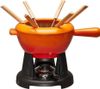 Bộ nồi ăn lẩu kèm bếp 9 món Le Creuset Fondue-Set M Holzgriff 2L