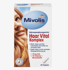 Viên uống trị rụng tóc, kích thích mọc tóc Mivolis Haar Vital Komplex 60 viên