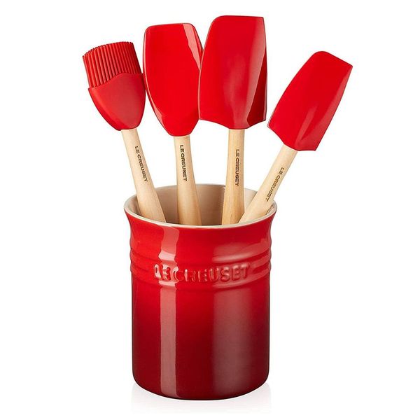 Bộ dụng cụ nấu ăn Silicon kèm hũ đựng Le Creuset