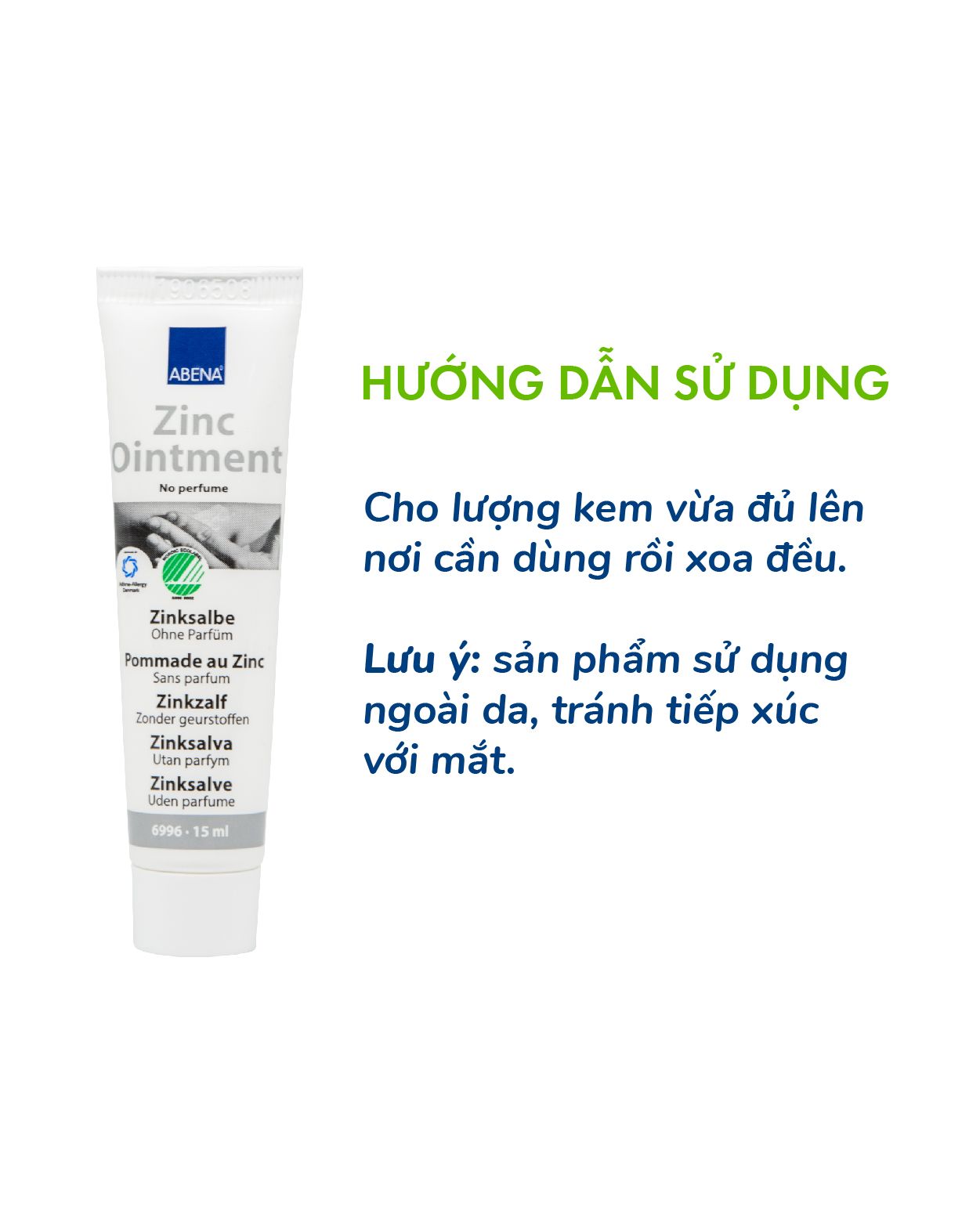 Kem trị hăm, đa chức năng Abena Zinc Oinment (15ml)