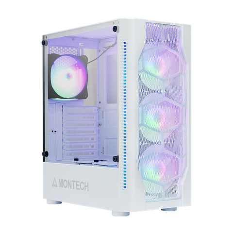 CASE MONTECH X1 WHITE (4 FAN RGB) NEW