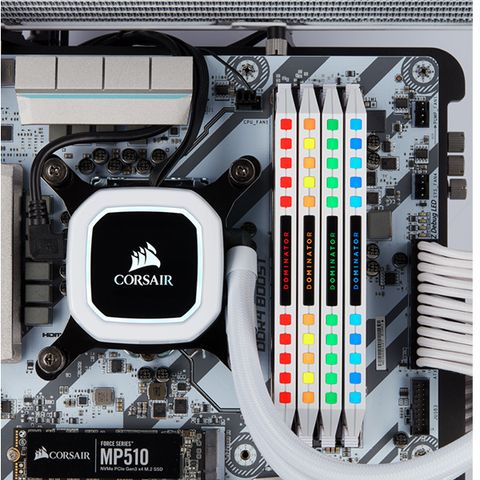 RAM DDR4 16GB CORSAIR 3200MHZ (2X8GB) DIMM, CL16 DOMINATOR PLATINUM RGB WHITE HEATSPREADER, RGB LED NEW BH 36T