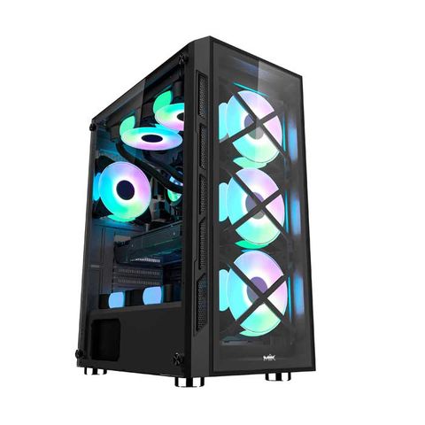 CASE MIK TN10 MID TOWER (3 FAN GALAXY LED RGB) NEW