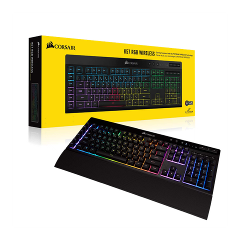 BÀN PHÍM GIẢ CƠ CORSAIR K57 RGB WIRELESS SLIPSTREAM WIRELESS TECHNOLOGY NEW BH 24T