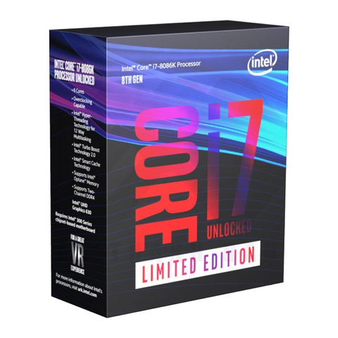 CPU INTEL CORE I7 8086K / 12M / 4.0GHZ / 6 NHÂN 12 LUỒNG NEW