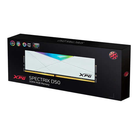 RAM DDR4 16GB ADATA XPG SPECTRIX D50 BUSS 3200 TUNGSTEN WHITE RGB NEW BH 60TH
