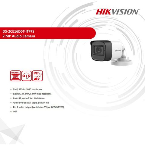 MẮT CAMERA HIKVISION DS-2CE16D0T-ITFS 1080P NEW BH 24TH