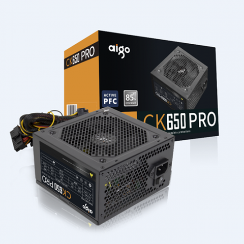 PSU NGUỒN AIGO 650W CK650PRO (80+ EFICIENCY) NEW BH 36T