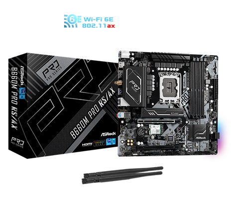 MAINBOARD ASROCK B660M PRO RS/AX WIFI DDR4 SOCKET 1700 NEW BH 36T