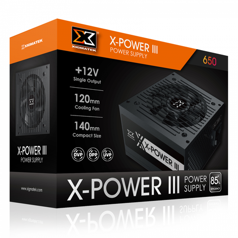 PSU NGUỒN XIGMATEK 600W X-POWER III 650 85+ NEW BH 36T