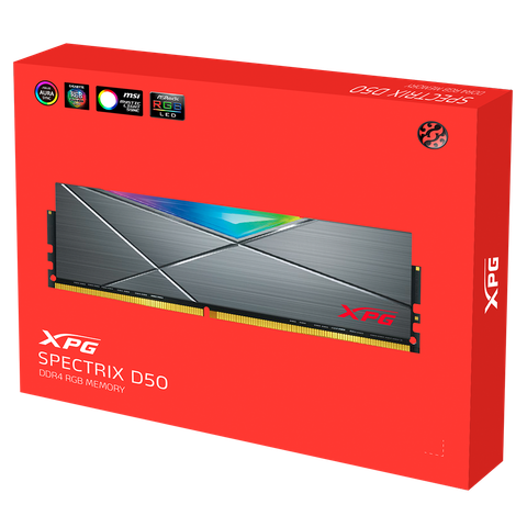 RAM DDR4 16GB ADATA XPG SPECTRIX D50 BUS 3200 GREY RGB (KIT 8GB*2) NEW BH 60T