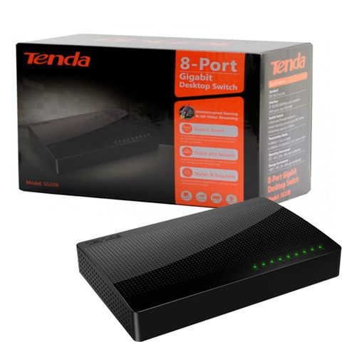 SWITCH MẠNG 8 PORT TENDA SG108 10000MBPS NEW BH 36TH