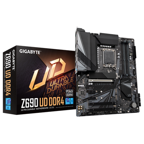 MAINBOARD GIGABYTE Z690 UD D4 (SOCKET 1700, ATX, 4 KHE RAM DDR4) NEW BH 36T