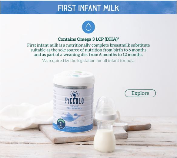 Sữa Piccolo Organic 1 Infant Milk Powder From Birth (từ sơ sinh) 800g