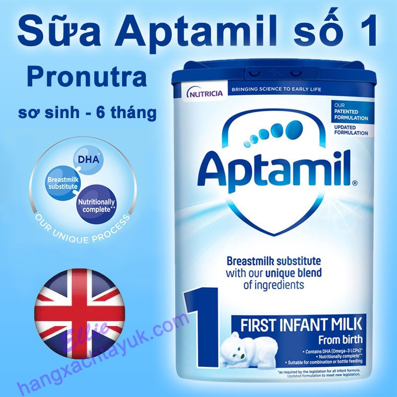 Sữa Aptamil 1 từ sơ sinh đến 6 tháng 800g - Hàng Anh nội địa