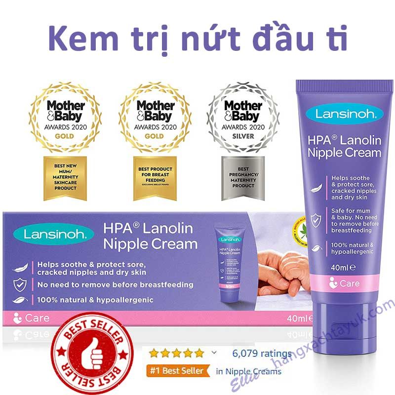 Kem trị nứt đầu ti Lansinoh HPA Lanolin Nipple Cream
