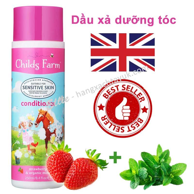 Childs Farm Conditioner Strawberry & Mint - Dầu xả dưỡng tóc hương dâu & bạc hà CF105 Childs Farm