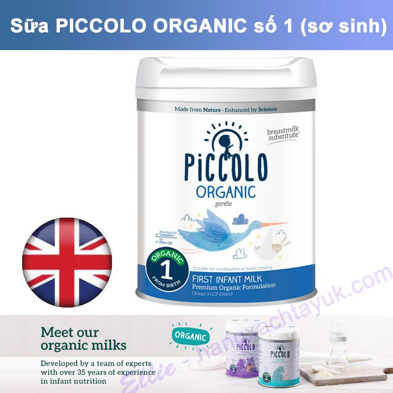 Sữa Piccolo Organic 1 Infant Milk Powder From Birth (từ sơ sinh) 800g