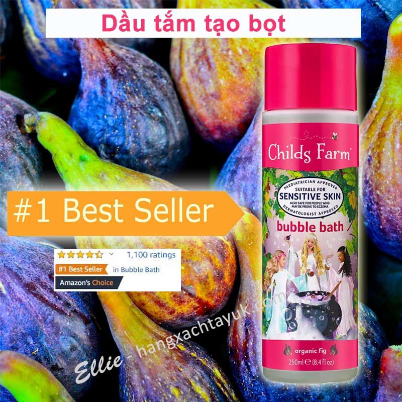 Childs Farm Bubble Bath Fig - Dầu tắm tạo bọt hương vả tây CF118 250ml