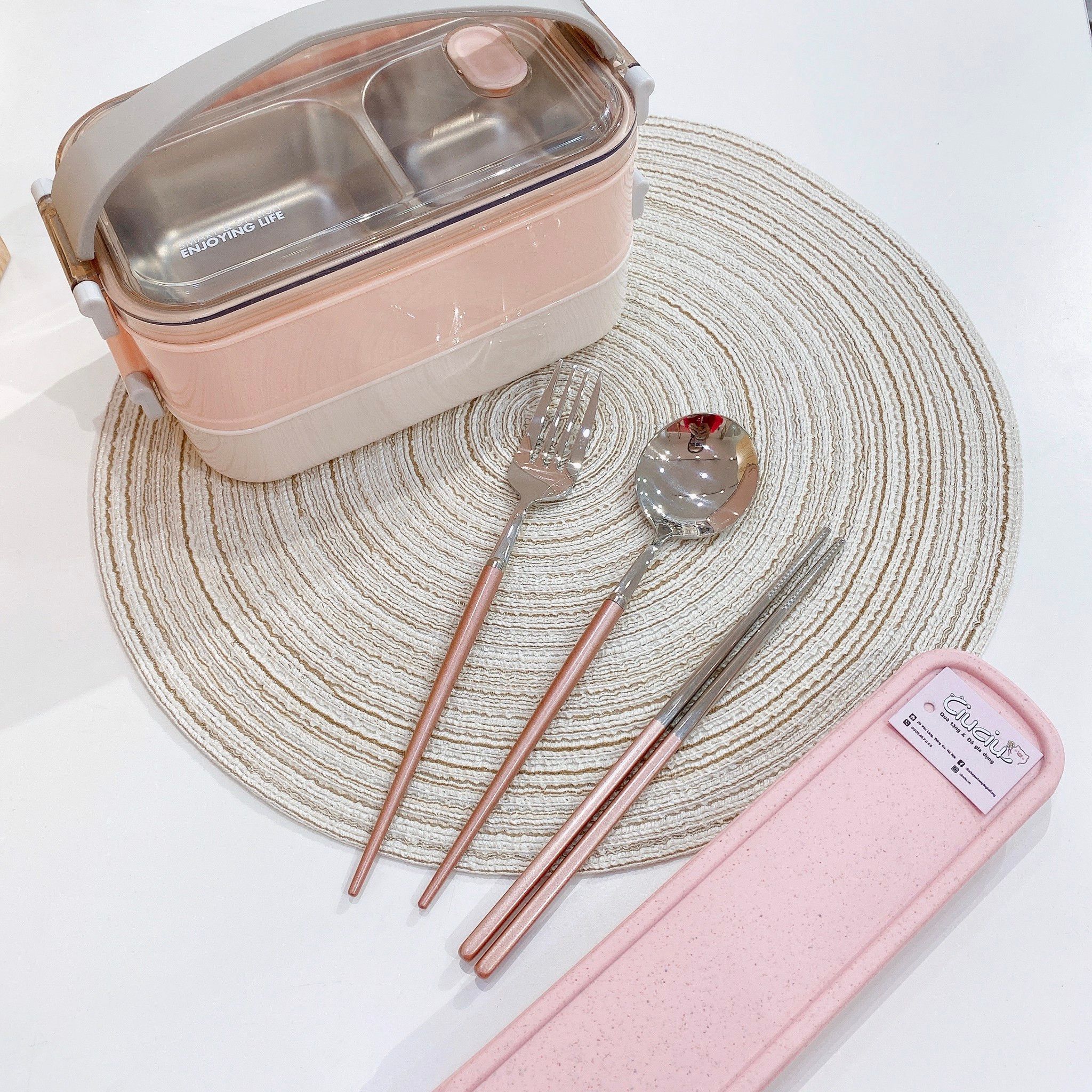 Set ăn cao cấp thìa+đũa+dĩa