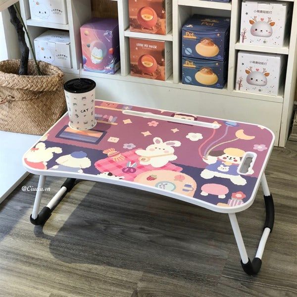 BÀN GỖ GẬP ANIMAL TÍM