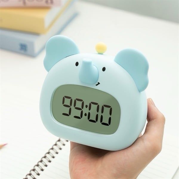 Đồng hồ đèn ngủ thú đội trái cây