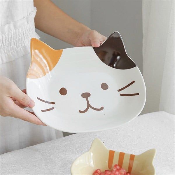 Đĩa sứ mèo Fuku Nyanko 23cm