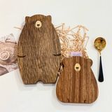 Thớt gỗ óc chó cao cấp hình gấu